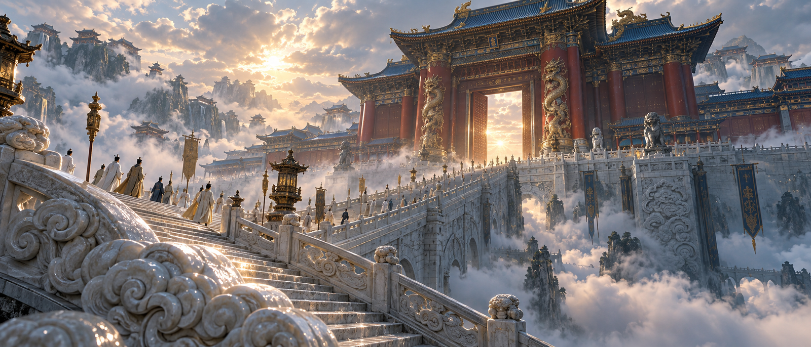 天宫十景与仙侣飞天